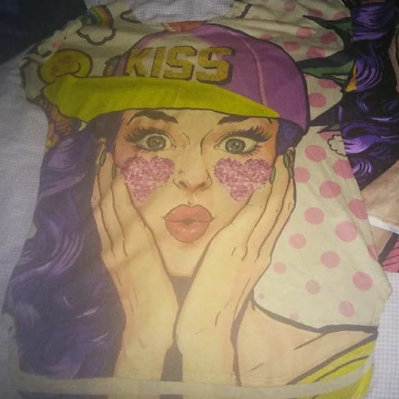 Lot of 2 girl print tops - Picture 2 of 3